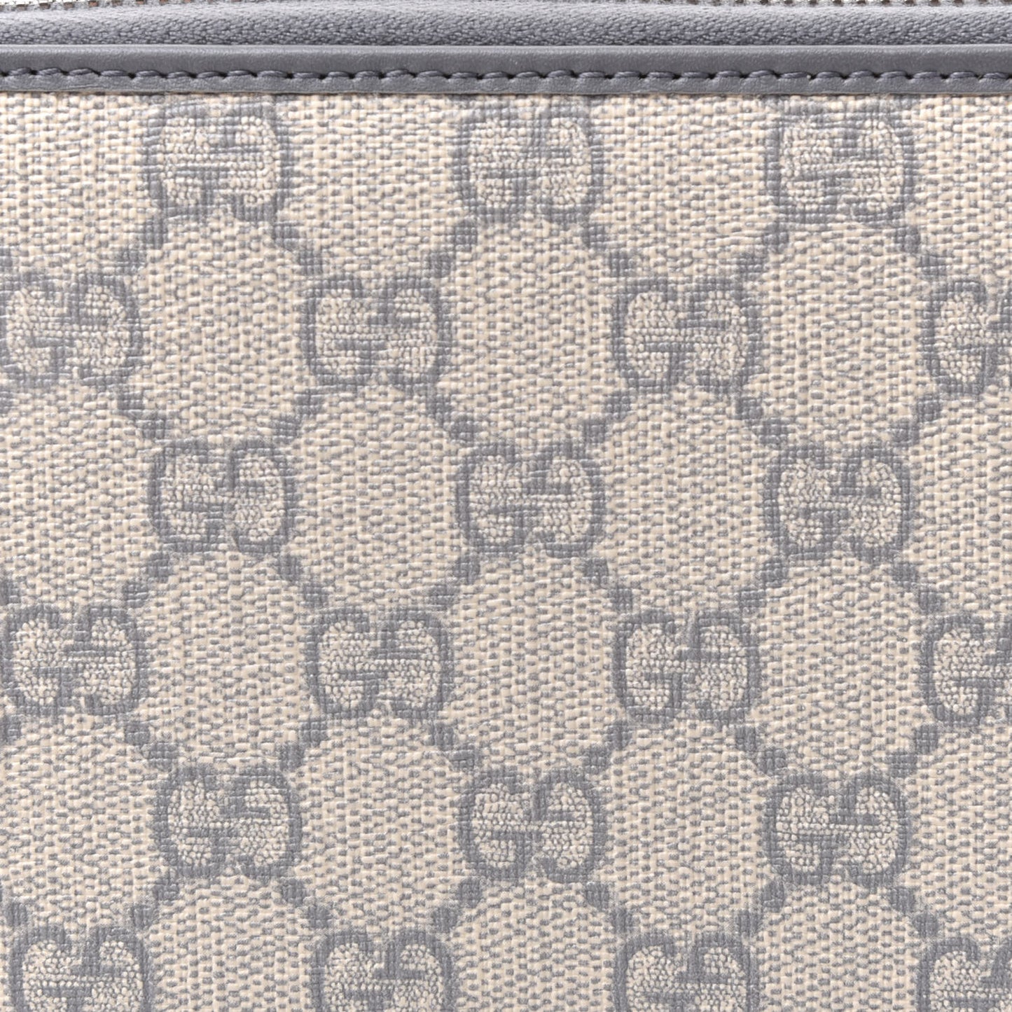 GG Supreme Monogram Zip Around Organizer Wallet Ecru Grigio
