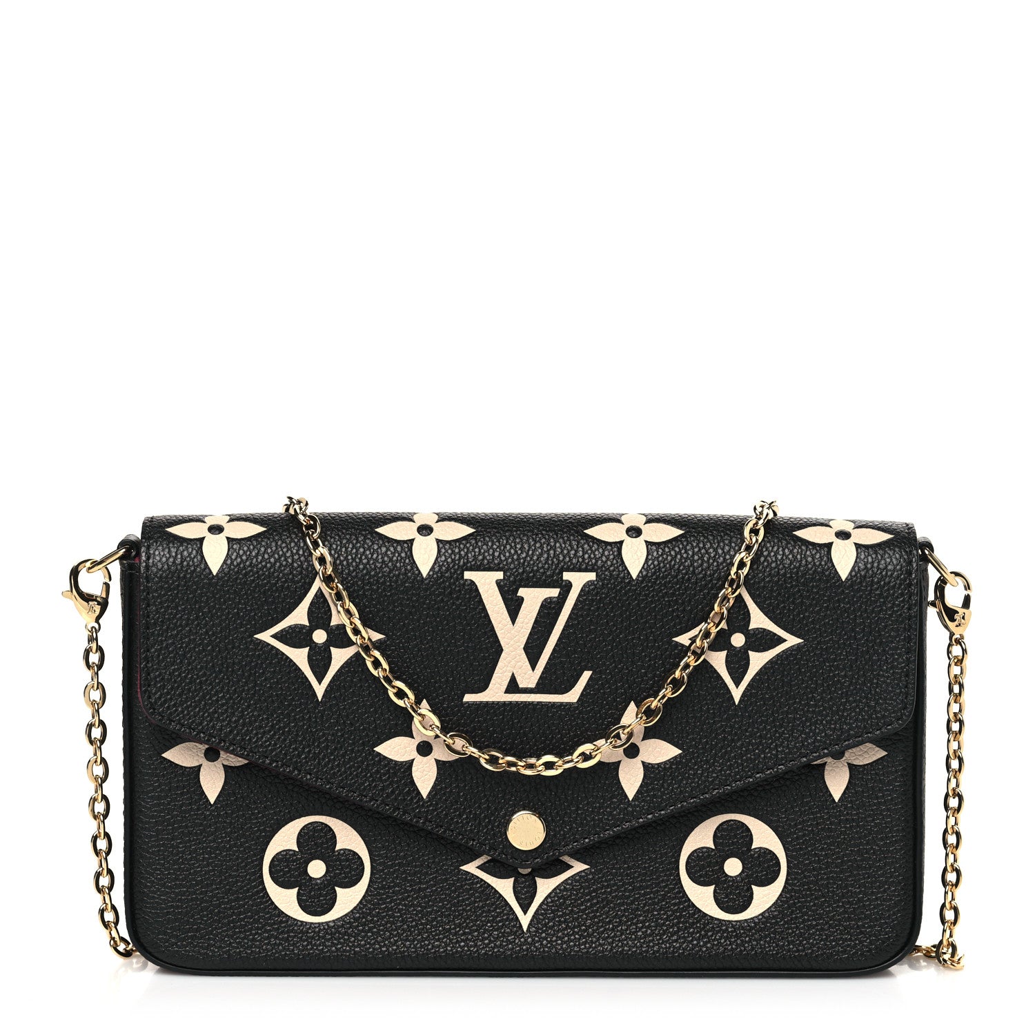 Louis Vuitton Empreinte Monogram Giant Felicie Pochette Black Beige 1 of 10