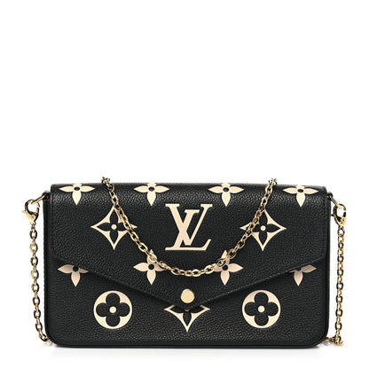 Louis Vuitton Empreinte Monogram Giant Felicie Pochette Black Beige 1 of 10