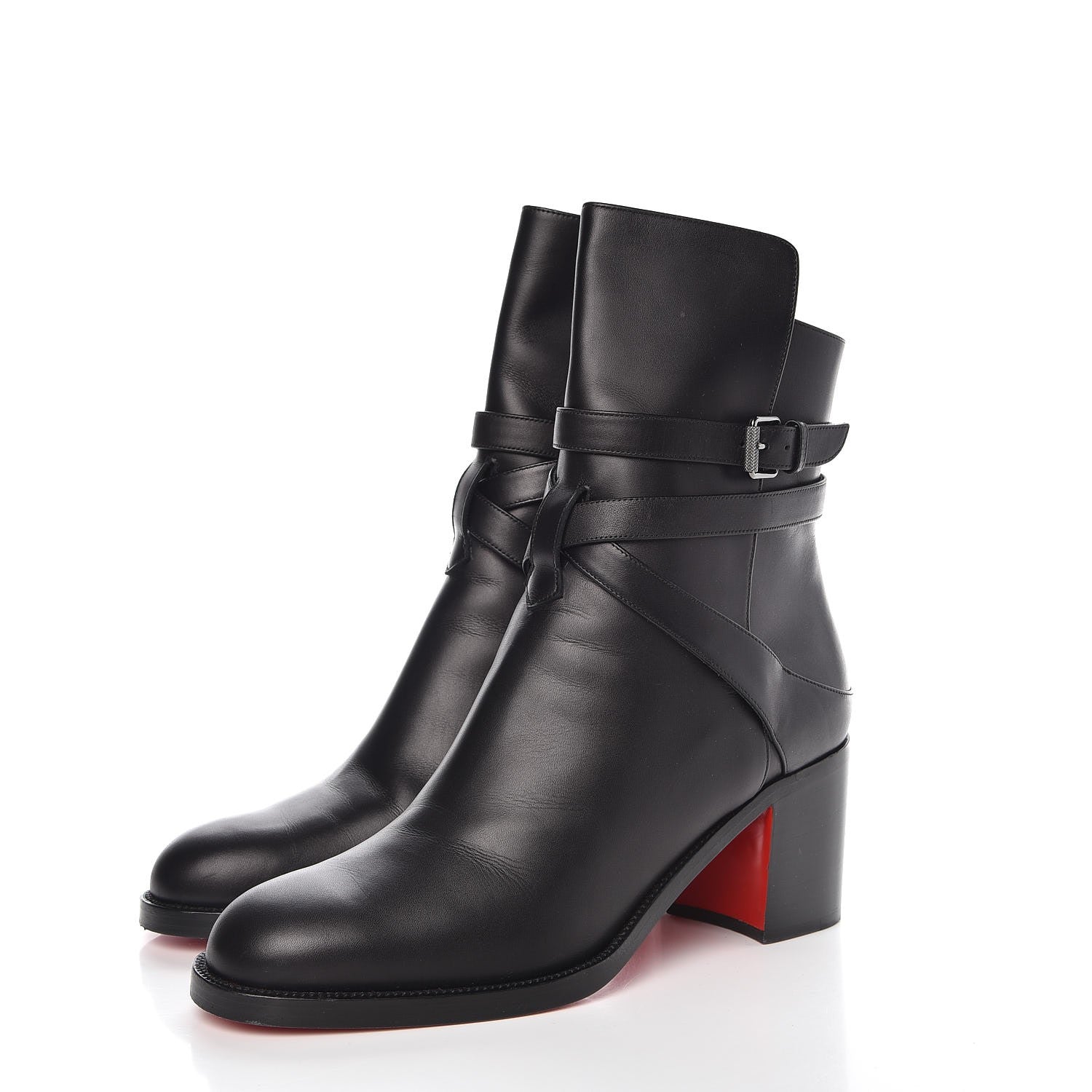 Christian Louboutin Calfskin Karistrap 70 Ankle Boots 41 Black 3 of 8