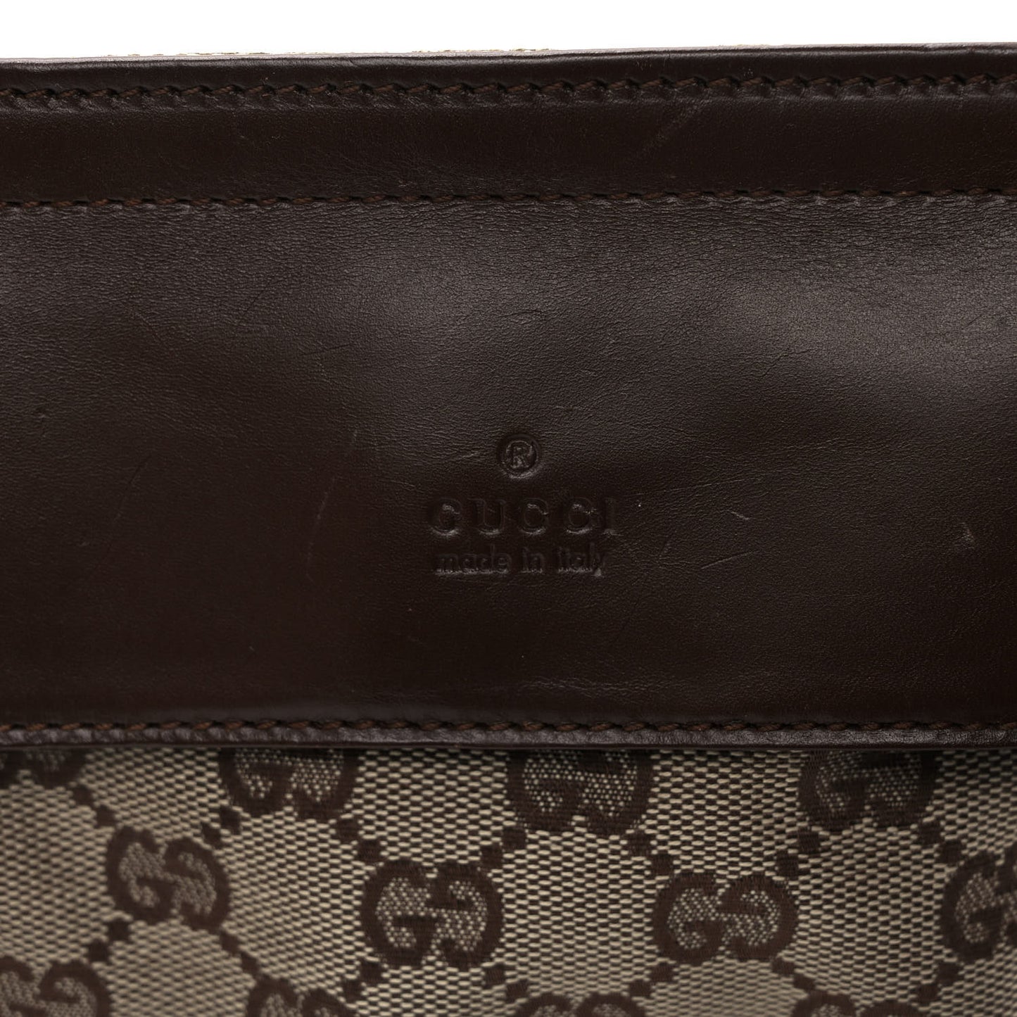 GG Monogram Double Pocket Belt Bag Dark Brown