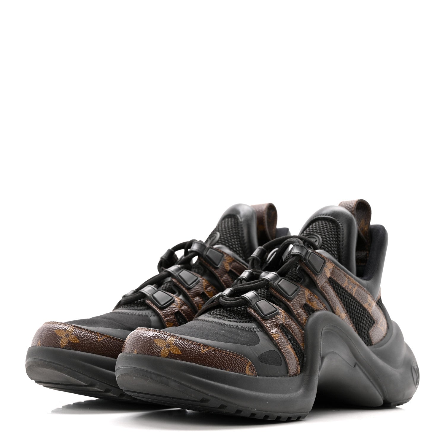 Louis Vuitton Calfskin Patent Monogram LV Archlight Sneakers 38.5 Black 4 of 11
