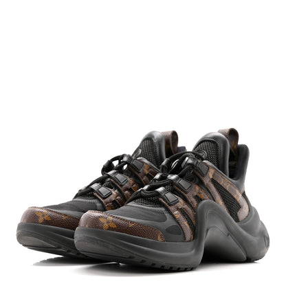 Louis Vuitton Calfskin Patent Monogram LV Archlight Sneakers 38.5 Black 4 of 11