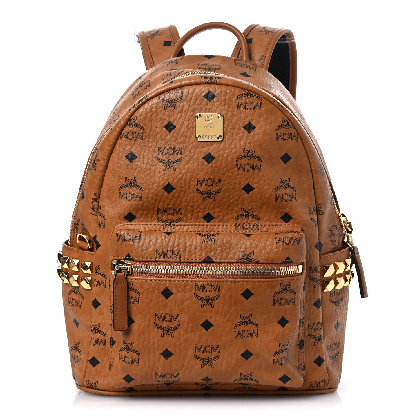 Visetos Small Side Stud Stark Backpack Cognac