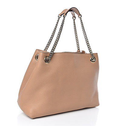 Gucci Pebbled Calfskin Medium Soho Chain Shoulder Bag Camelia 3 of 11