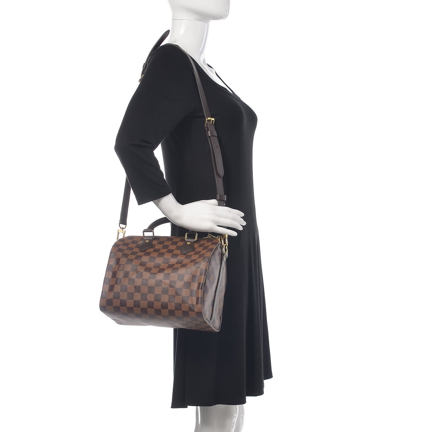 Damier Ebene Speedy Bandouliere 25