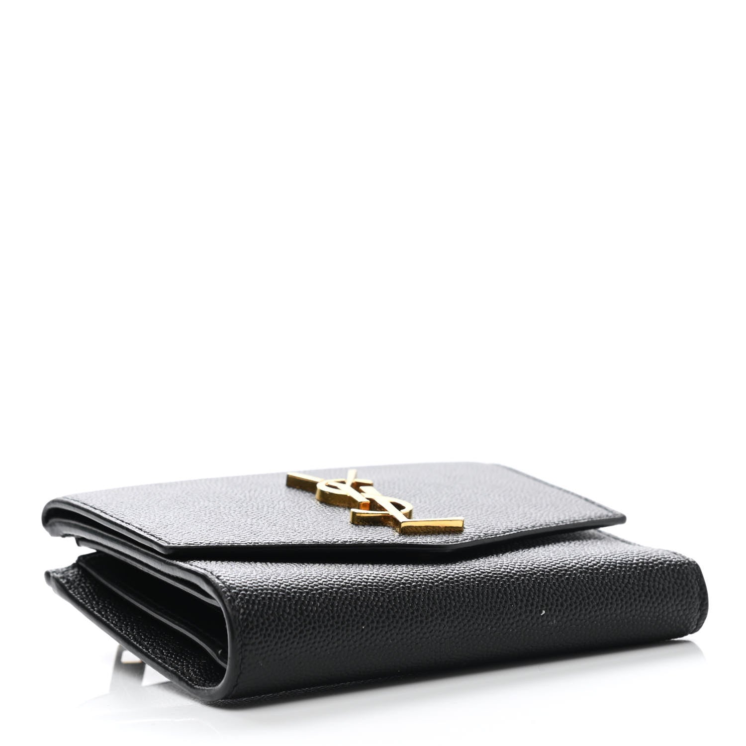 Saint Laurent Grain De Poudre Monogram Bi-Fold Wallet Black 4 of 10