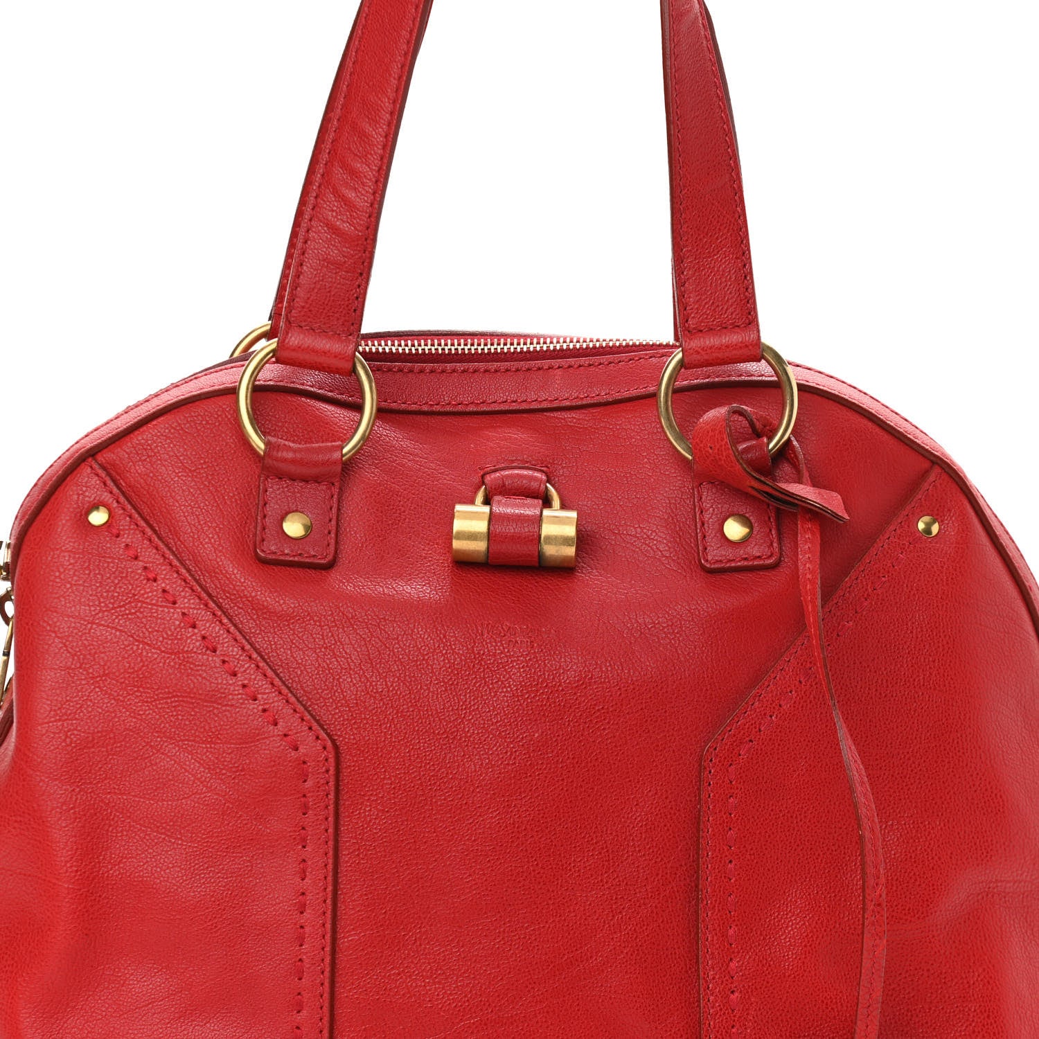 Saint Laurent Calfskin Large Muse Red 7 of 12