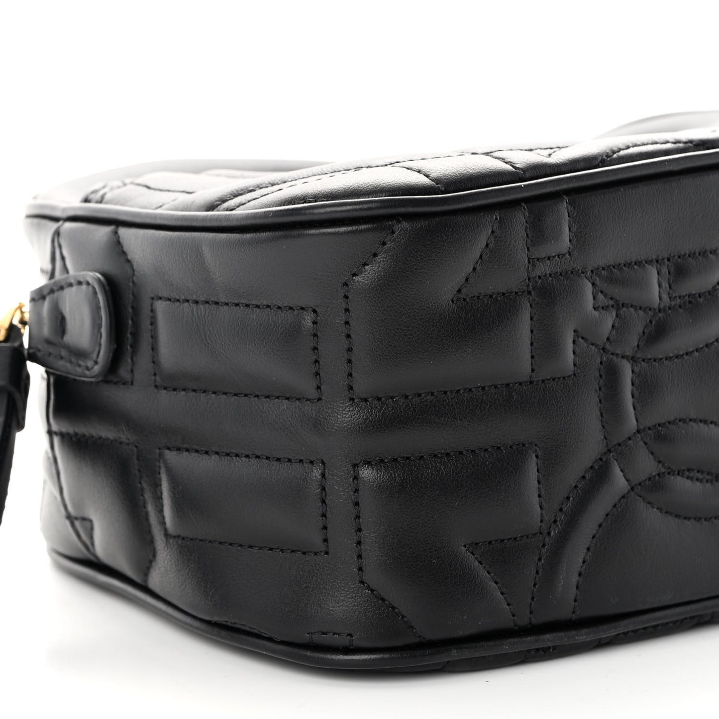 Calfskin Quilted Gancini Camera Bag Black