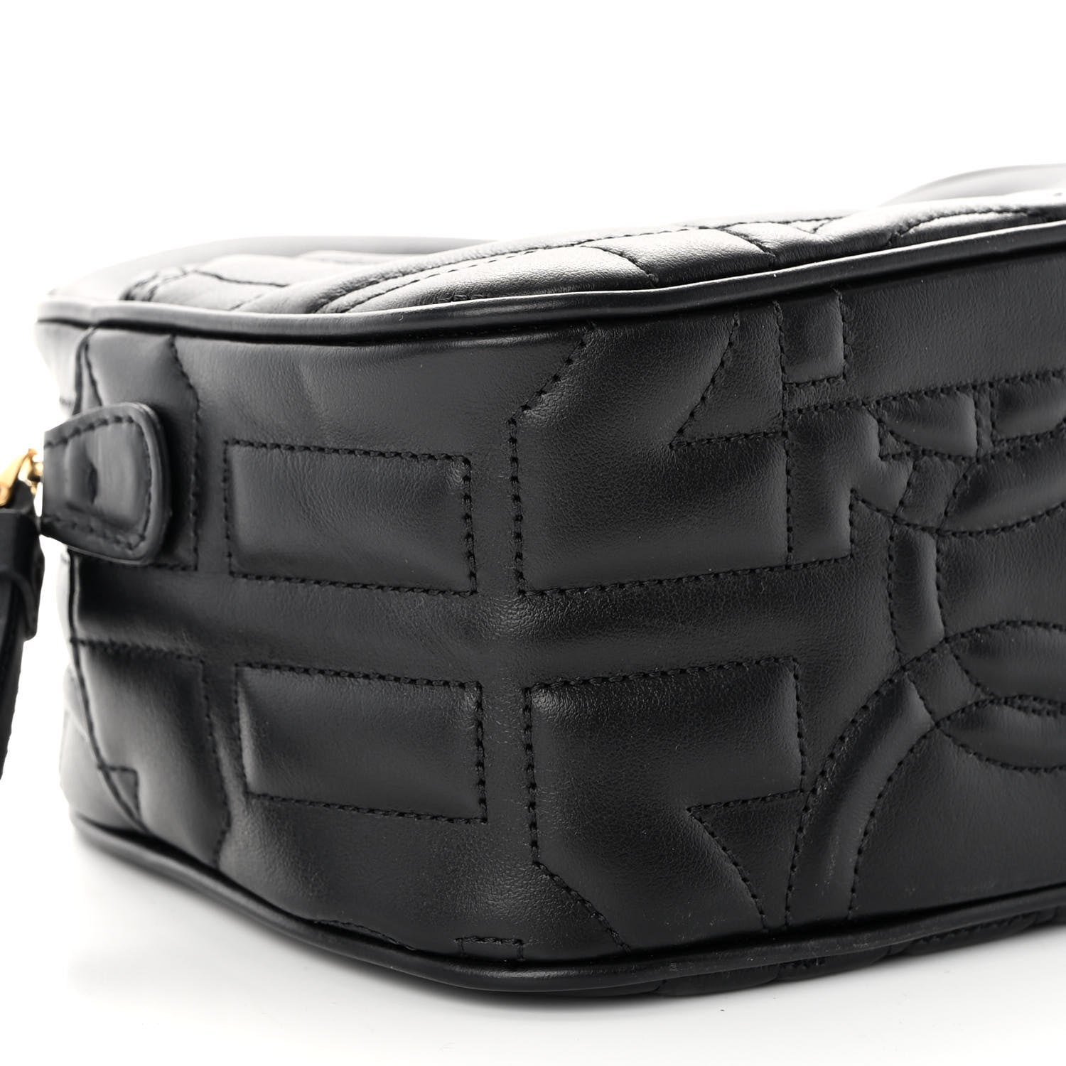 Salvatore Ferragamo Calfskin Quilted Gancini Camera Bag Black 8 of 10