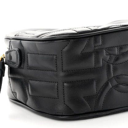 Salvatore Ferragamo Calfskin Quilted Gancini Camera Bag Black 8 of 10