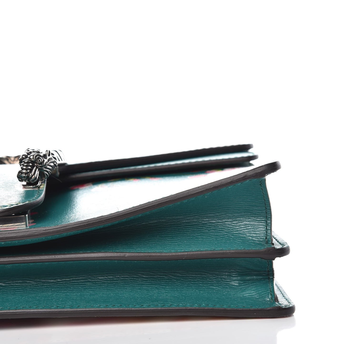 Calfskin Blooms Print Small Dionysus Shoulder Bag Bright Emerald Multicolor