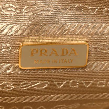 Prada Saffiano Lux Triangle Shoulder Bag Platino 5 of 12