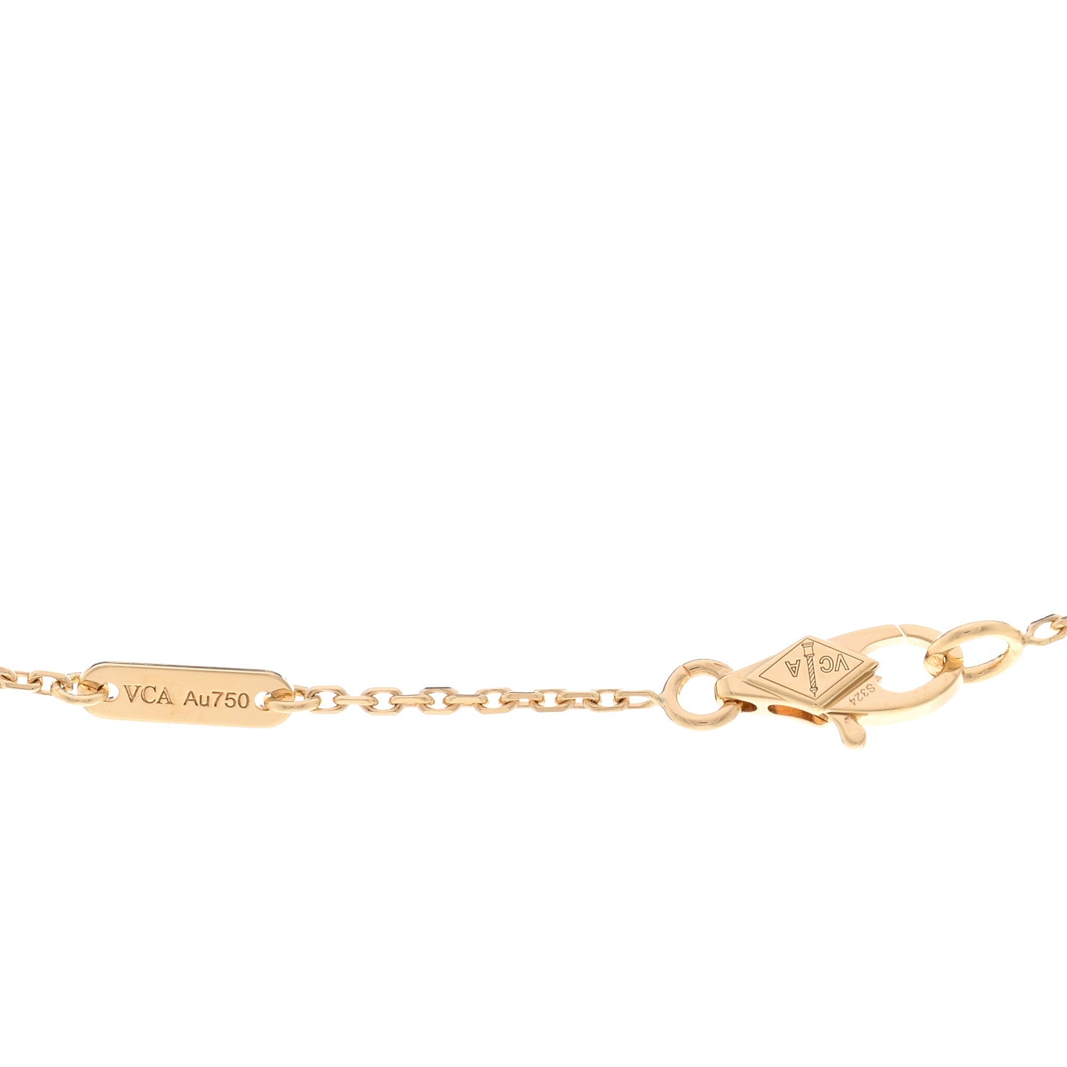 Van Cleef & Arpels 18K Yellow Gold Mother of Pearl Sweet Alhambra Butterfly Pendant Necklace 4 of 5