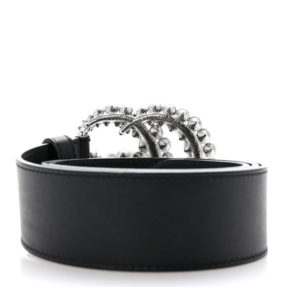 Gucci Calfskin Crystal Double G 40mm Belt 80 32 Black 2 of 6
