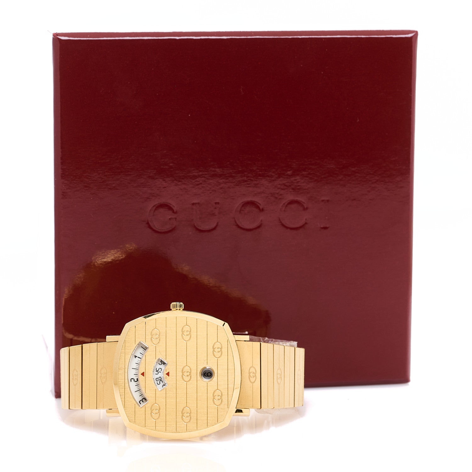GUCCI グッチ　ゴールドラメ　トップス　ノースリーブ Gucci Stainless Steel 38mm Grip Quartz Watch Gold 1842084