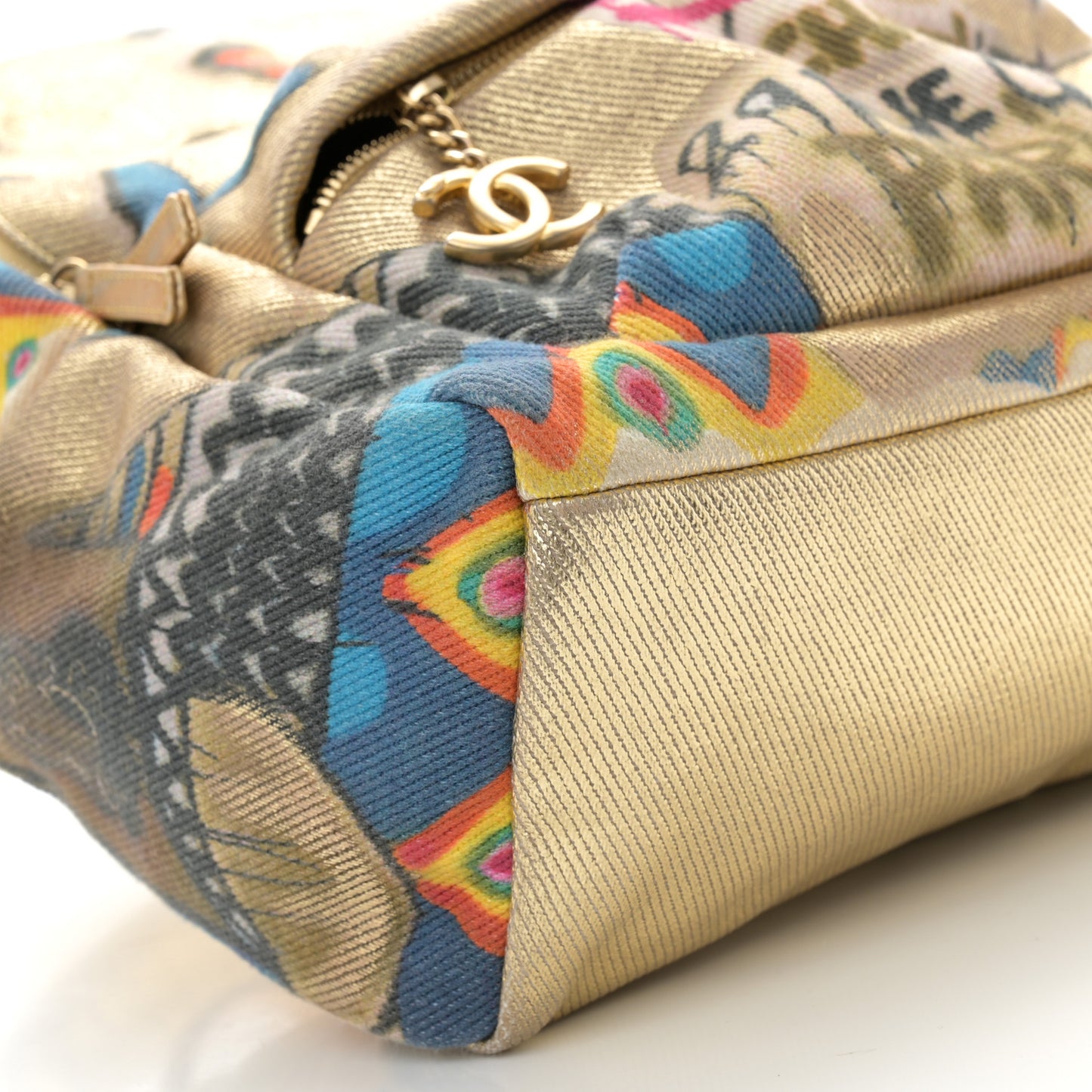 Graffiti Printed Canvas Street Spirit Backpack Multicolor