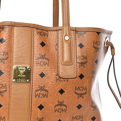 MCM Visetos Medium Liz Reversible Shopper Tote Cognac 18 of 29