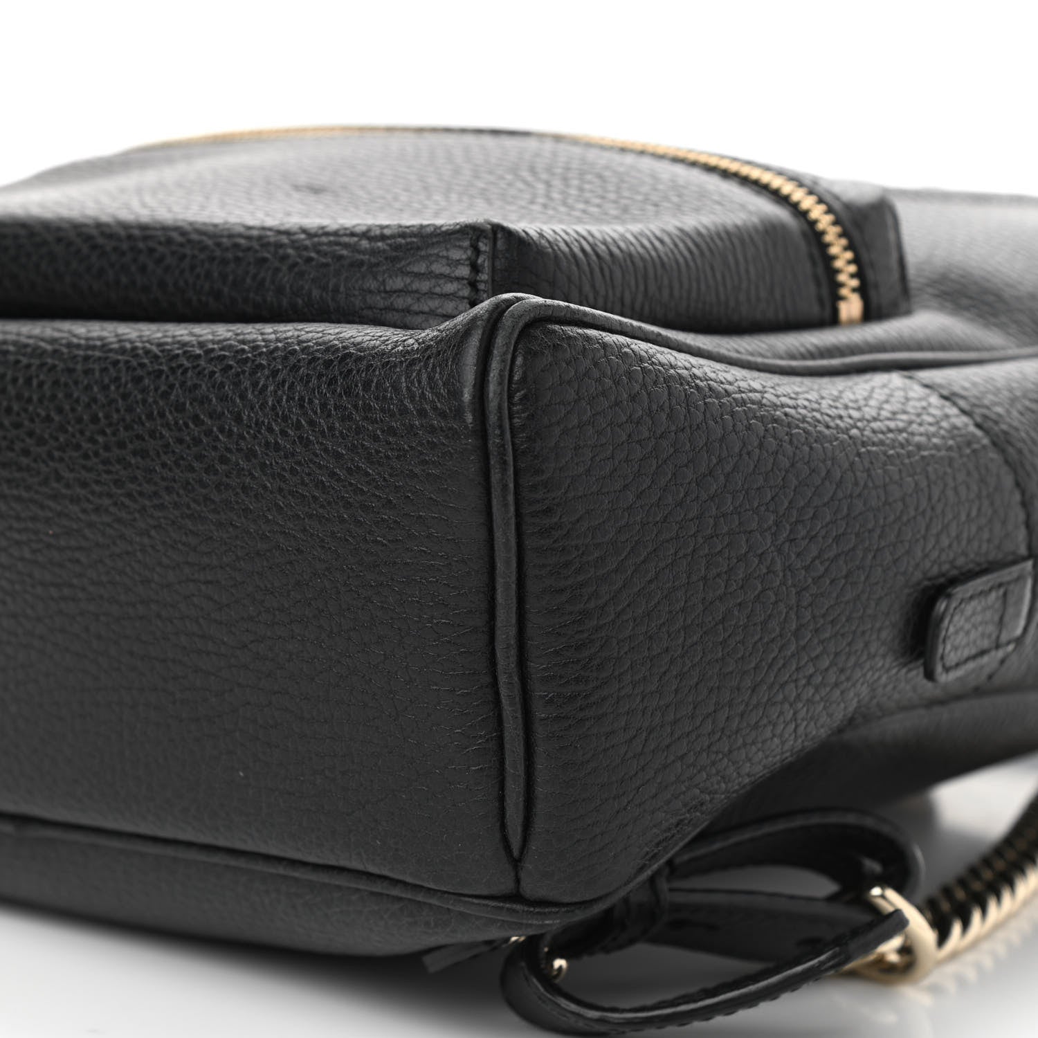 Gucci Pebbled Calfskin Soho Chain Backpack Black 10 of 14