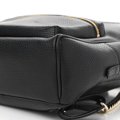 Gucci Pebbled Calfskin Soho Chain Backpack Black 10 of 14