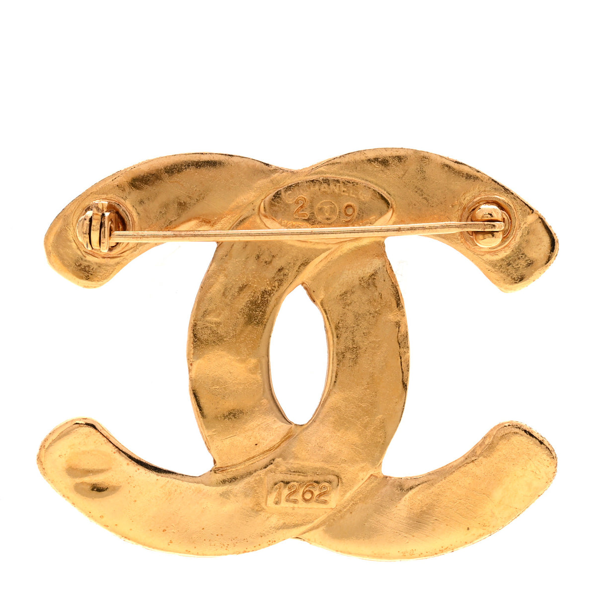 Chanel Woven CC Brooch Gold 3 of 5