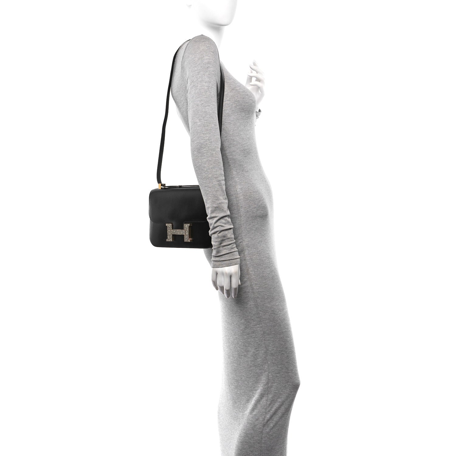 Hermes Box Lizard Constance 1-24 Black Ombre 2 of 16