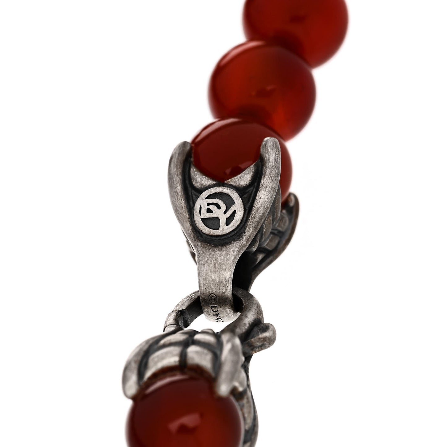 Sterling Silver Carnelian 8mm Spiritual Beads Bracelet
