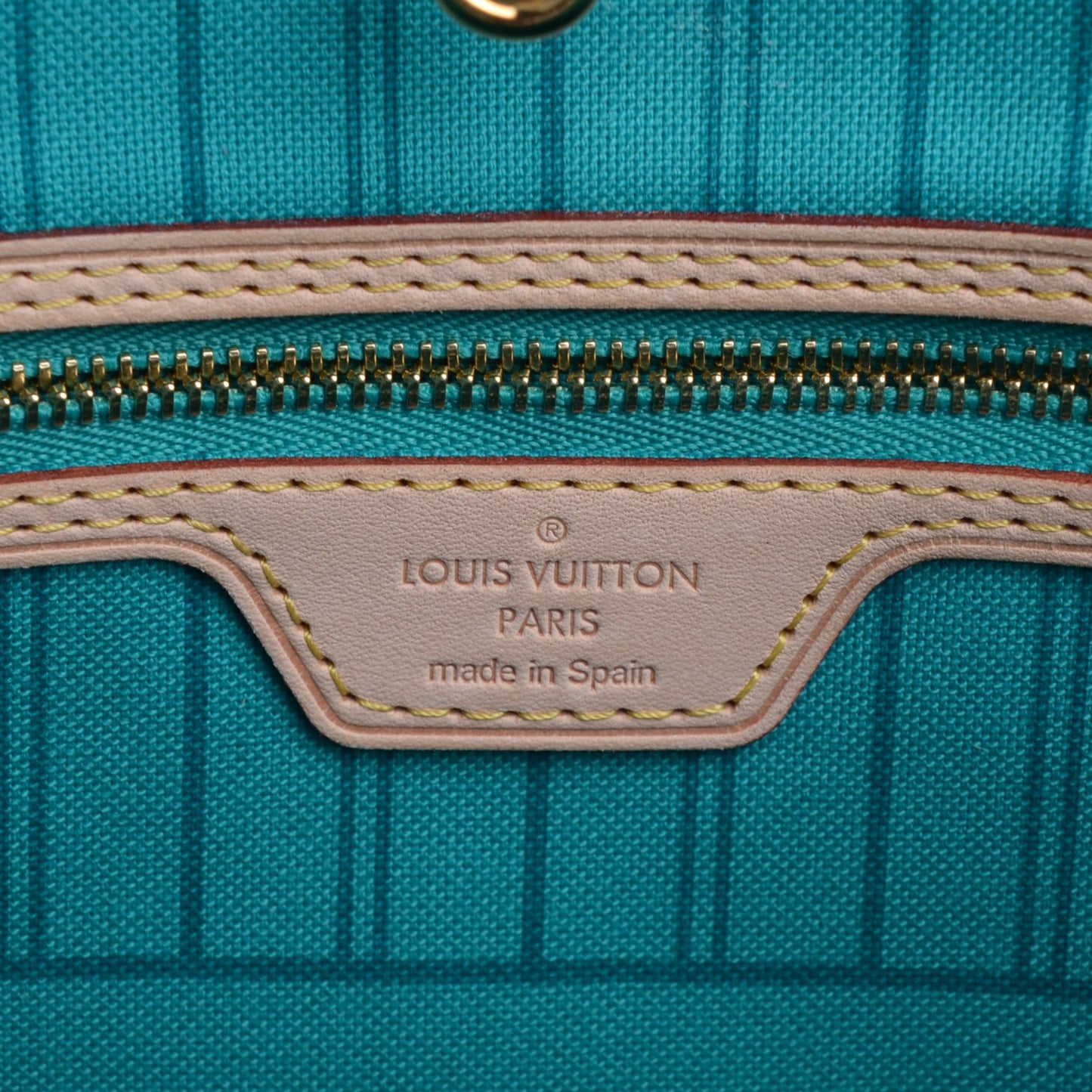 Monogram V Neverfull MM Turquoise