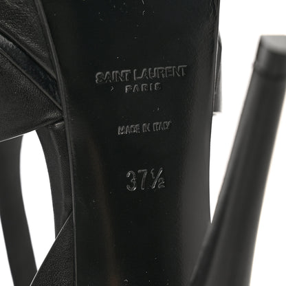 Saint Laurent Calfskin Tribute 105 Platform Sandals 37.5 Black 6 of 8