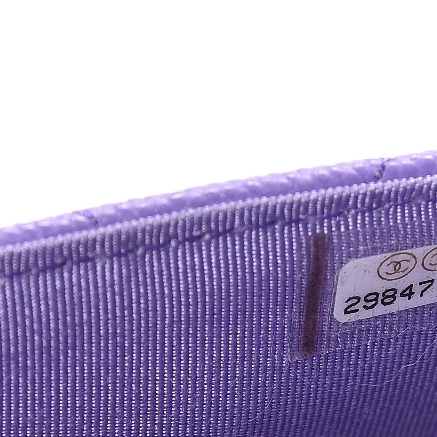 Caviar Quilted Wallet On Chain WOC Purple