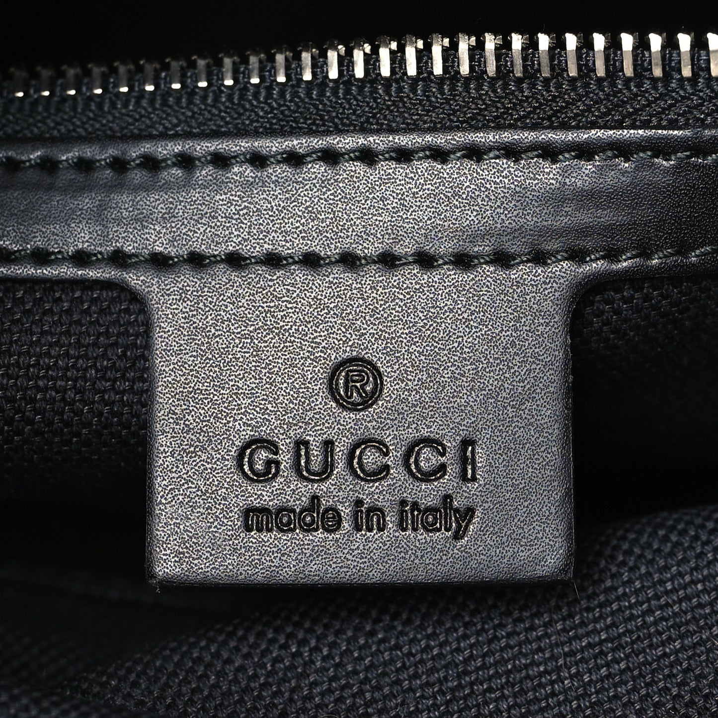 GG Supreme Monogram Appia Calfskin Web Flat Messenger Bag Black Grey