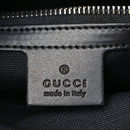Gucci GG Supreme Monogram Appia Calfskin Web Flat Messenger Bag Black Grey 6 of 9