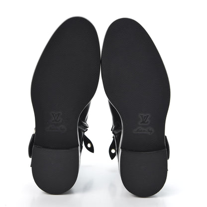 Louis Vuitton Calfskin Valley Flat Ankle Boots 35 Black 5 of 10