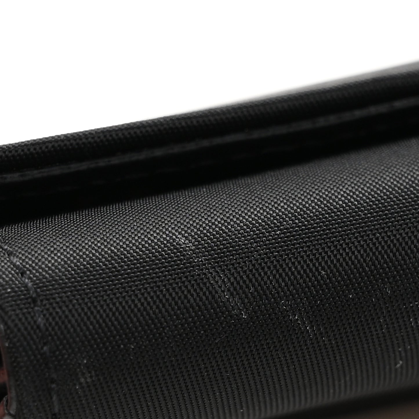 Tessuto Nylon Triangle Continental Flap Wallet Black