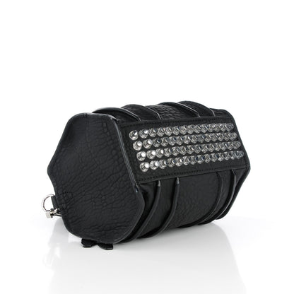 Alexander Wang Pebbled Lambskin Inside Out Rockie Black Clear Resin Hardware 4 of 8