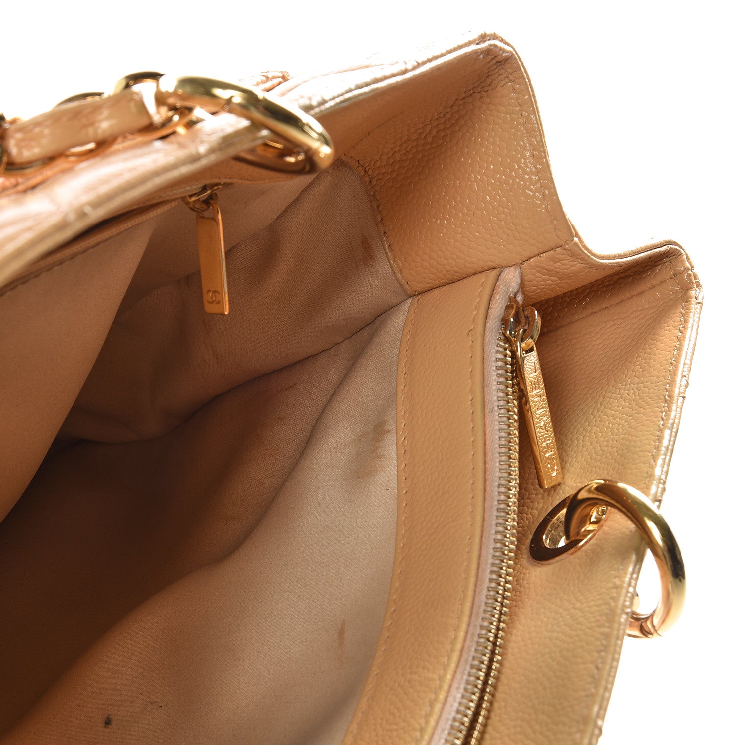 Chanel Caviar Quilted Grand Shopping Tote GST Beige 10 of 14