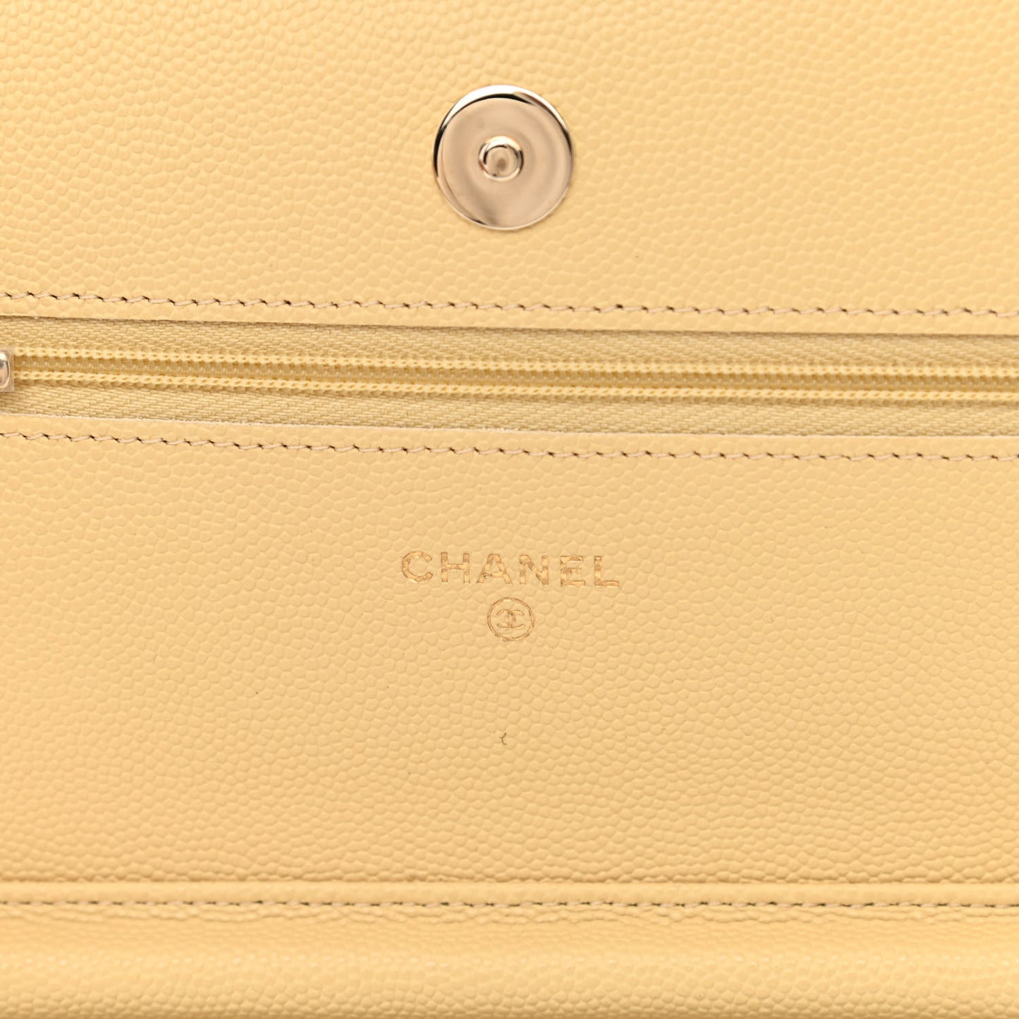 Caviar Quilted Wallet on Chain WOC Yellow