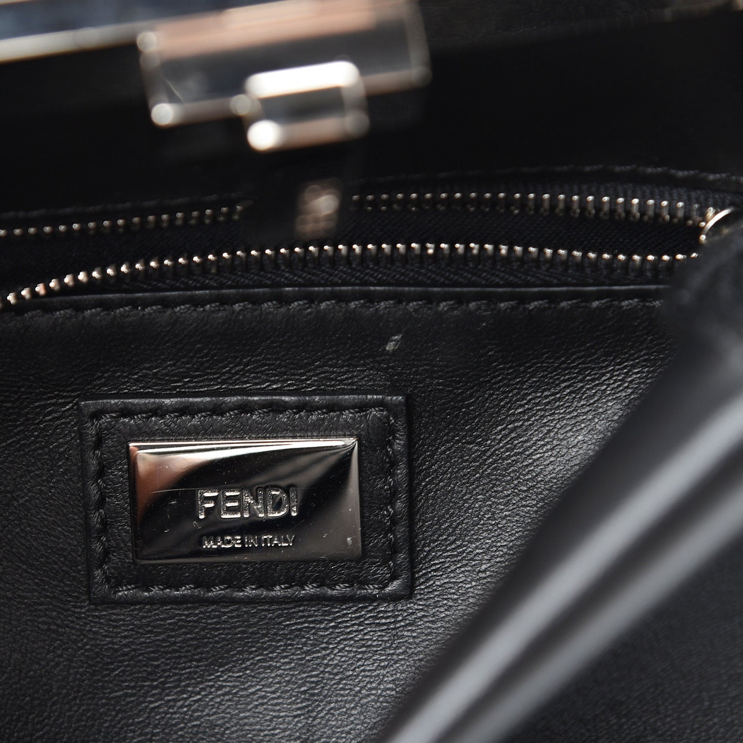 Nappa Lace Up Mini Peekaboo Iconic Satchel Black