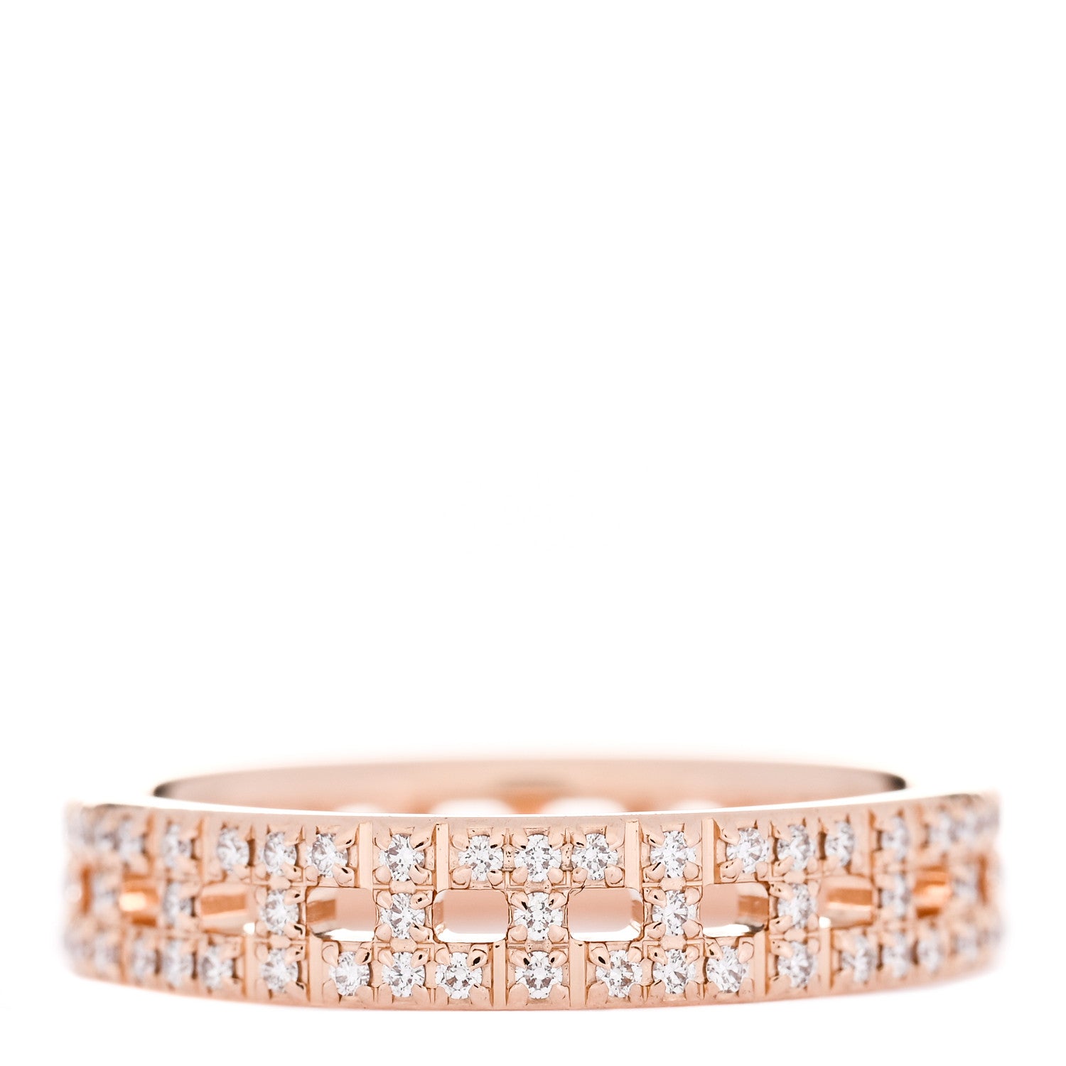 Tiffany 18K Rose Gold Diamond Narrow T True Band Ring 47 4.25 3 of 4
