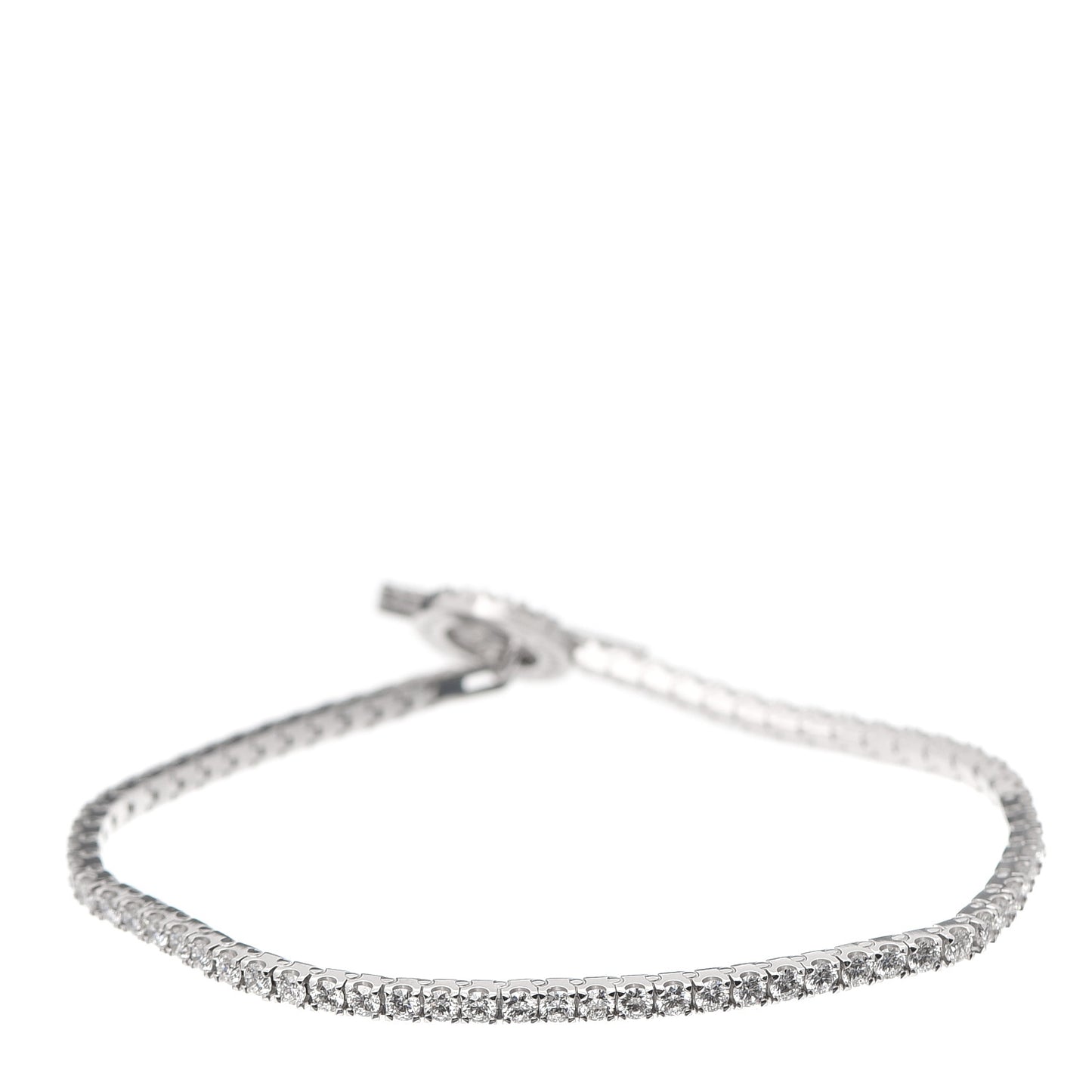 18K White Gold Diamond Finesse Link Bracelet SH