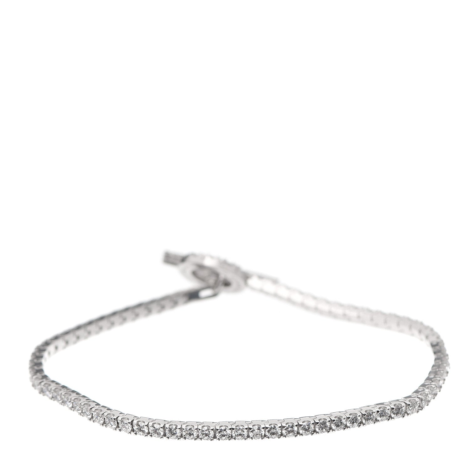 Hermes 18K White Gold Diamond Finesse Link Bracelet SH 3 of 5