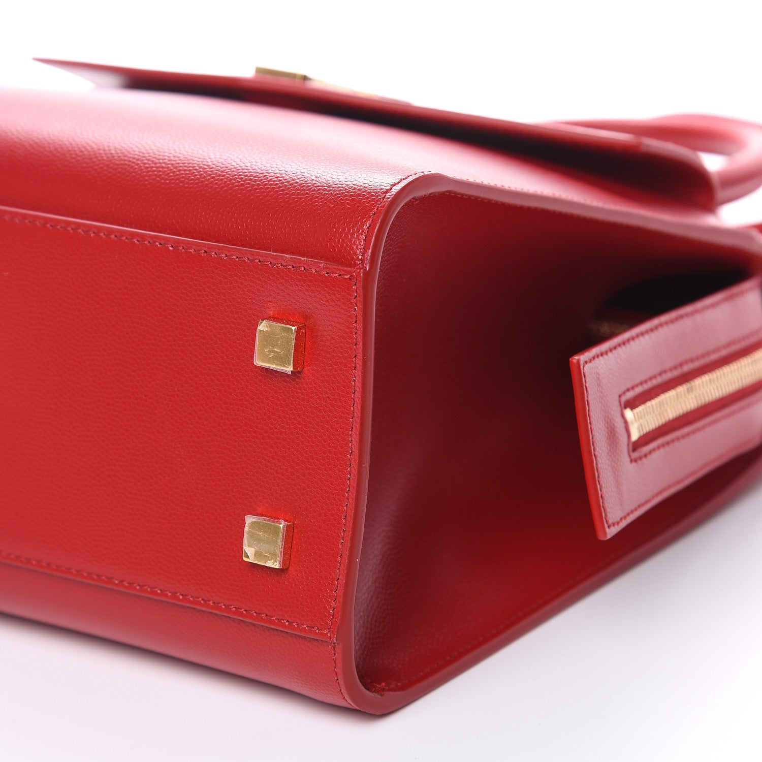 Saint Laurent Grain De Poudre Small Uptown Tote Rouge Eros 9 of 9