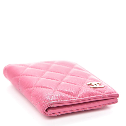 Chanel Caviar Quilted Card Holder Wallet Pink 4 of 15