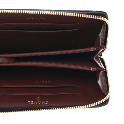 Chanel Aged Calfskin Quilted Small New York Charms 2.55 Reissue Zip Around Wallet Black 5 of 9