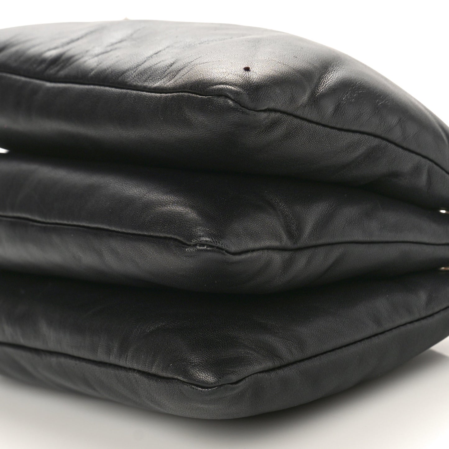 Lambskin Small Pillow Trio Crossbody Bag Black