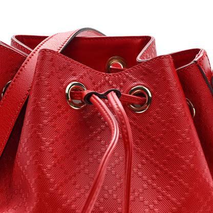 Gucci Hilary Lux GG Monogram Embossed Studded Small Bucket Bag Tobasco 8 of 10