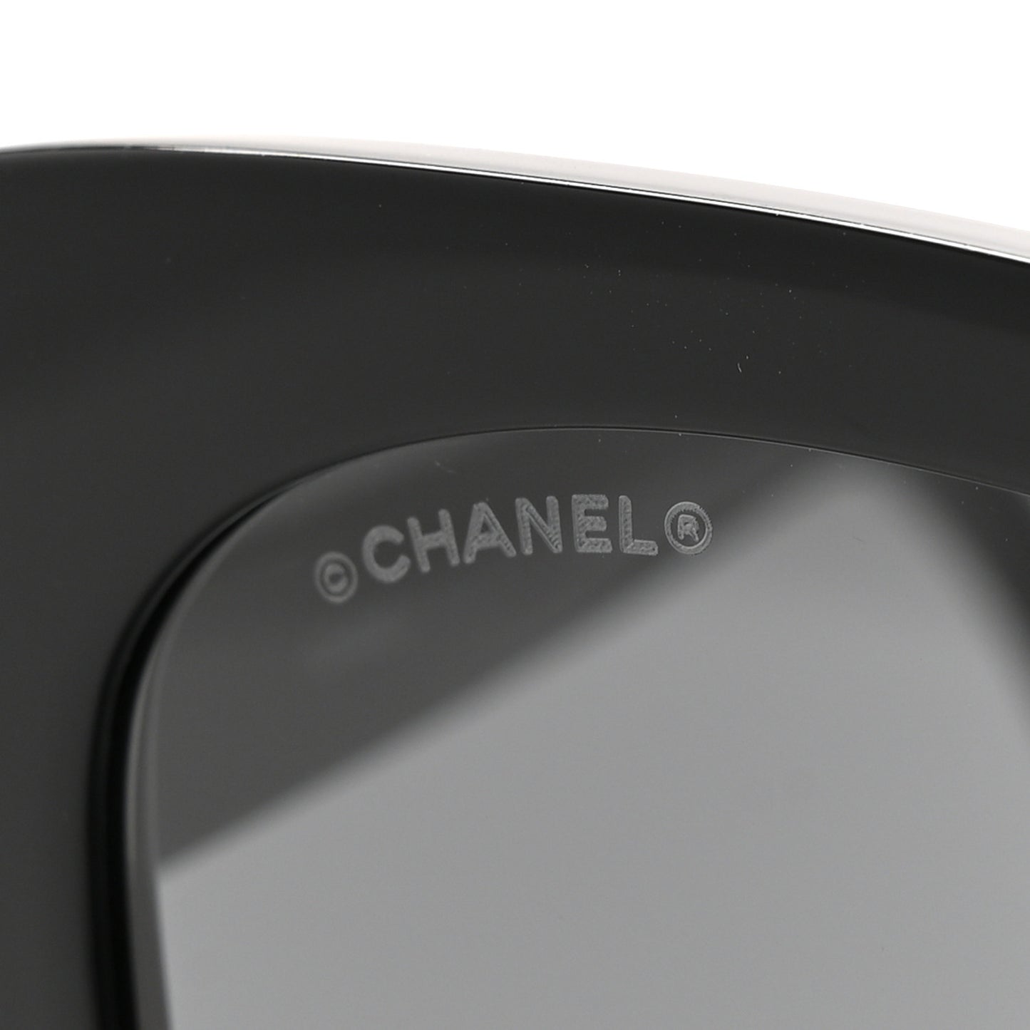 Acetate Strass Square Sunglasses 5422-B-A Black White