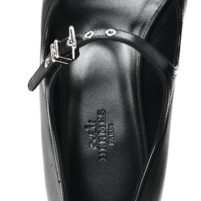 Hermes Nappa Toscan Calfskin Lilia Ballet Flats 38 Black 8 of 10