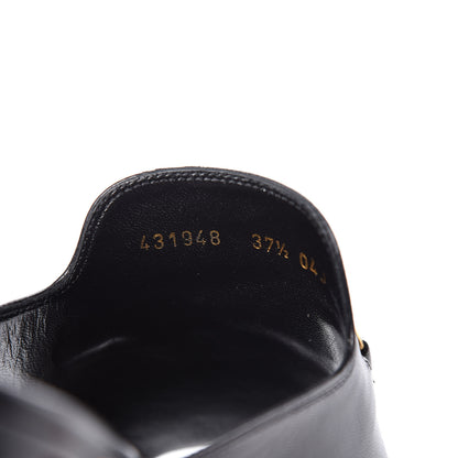 Gucci Malaga Kid Horsebit Slide Sandals 37.5 Black 7 of 10