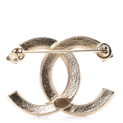 Chanel Pearl Enamel CC Brooch Pink Gold 3 of 5